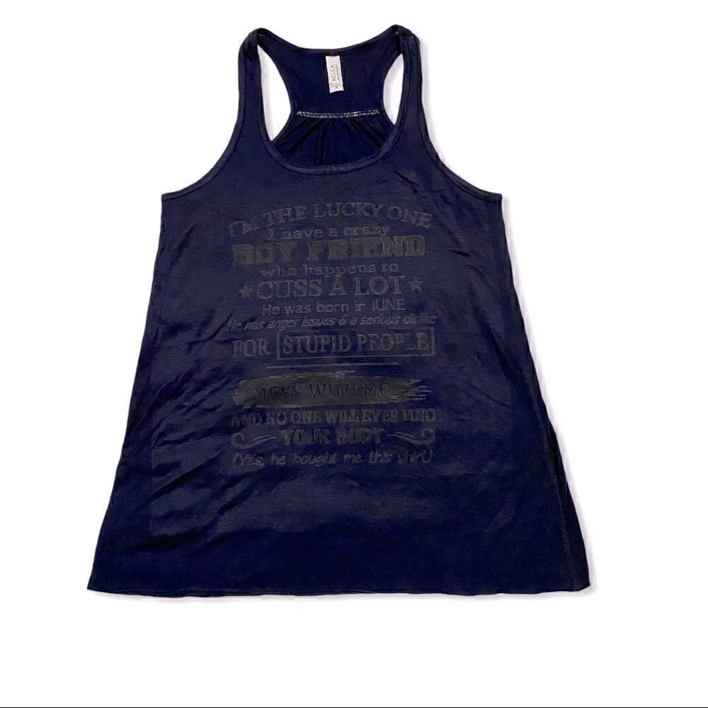 Bella + Canvas Crazy Boyfriend Racerback Tank!